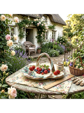 Vintage 1988 The Haldon Group Berry Handled Ceramic Strawberry Basket